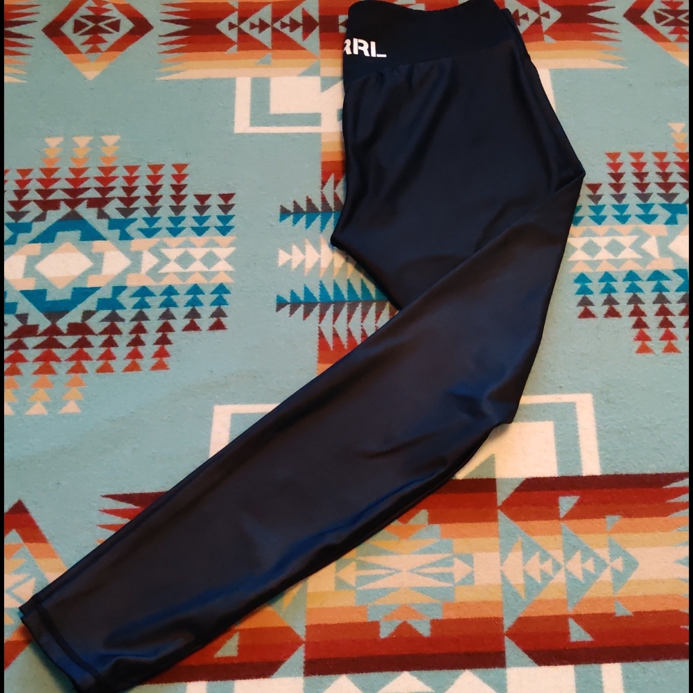 Shiny Black Grrrl Leggings